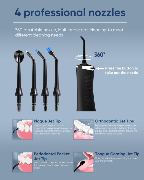 MySmile LP211 Cordless Advanced Water Flossers for Teeth - Image 3