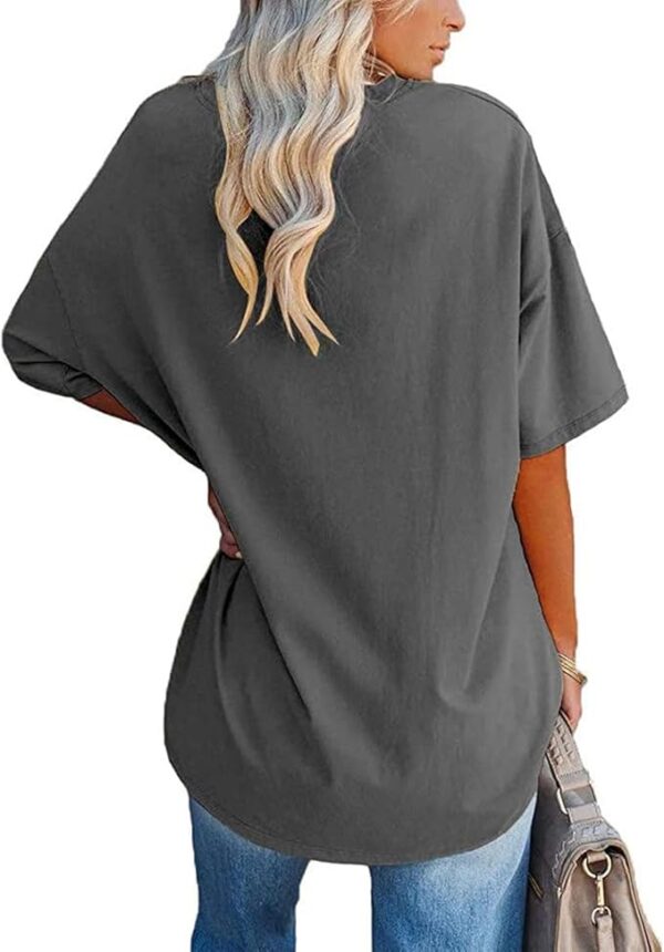 luwita Oversized T Shirts for Women Loose Fit Crewneck Short Sleeve - Image 2