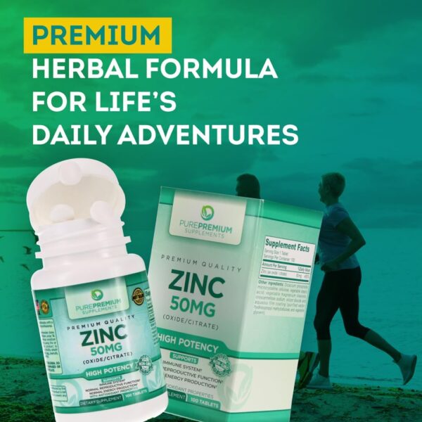 PurePremium Natural Zinc 50mg Supplements for Men & Women - Image 5