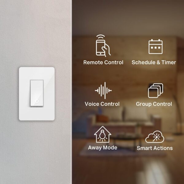 Kasa Smart Light Switch HS200P3, Single Pole, Needs Neutral Wire, 2.4GHz Wi-Fi Light Switch Works with Alexa and Google Home - Image 3