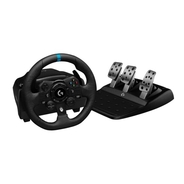 Logitech G923 Racing Wheel and Pedals for Xbox Series X|S, Xbox One and PC featuring TRUEFORCE up to 1000 Hz Force Feedback, Responsive Pedal