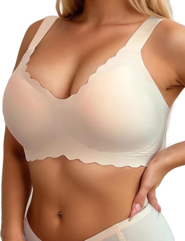 Wireless Push Up Bras for Women, No Underwire Seamless Bras