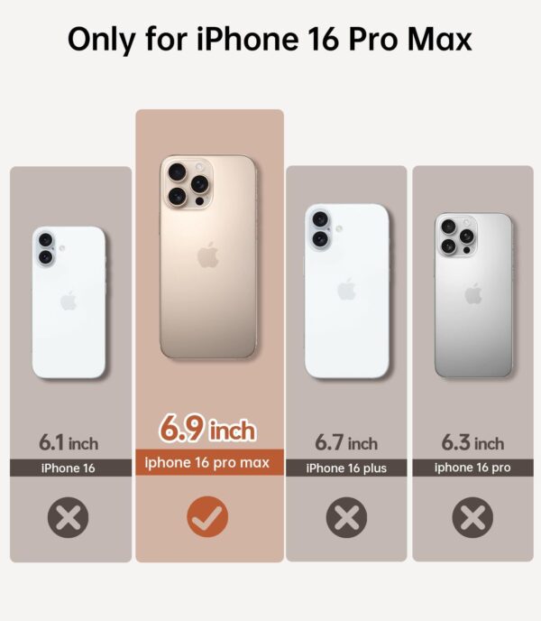 Meifigno for iPhone 16 Pro Max Case with Sensitive Camera Control Capture - Image 3