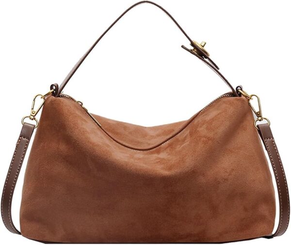 Suede Tote Bags for Women Shoulder Crossbody