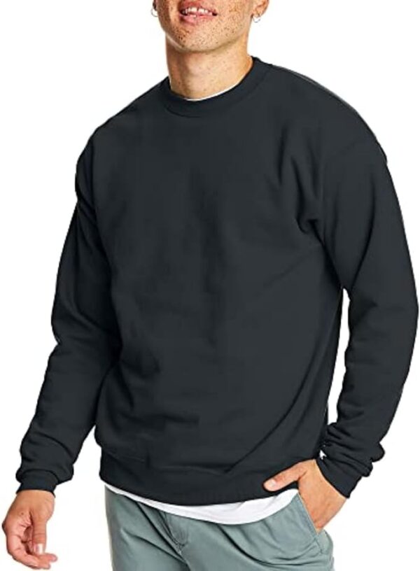 Hanes Men's EcoSmart Fleece, Pullover Crewneck Sweatshirt, 1 or 2 Pack - Image 4