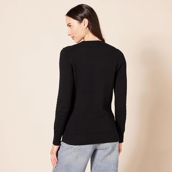 Essentials Women's Crewneck Sweater, 100% Cotton, Plus Size Available - Image 2