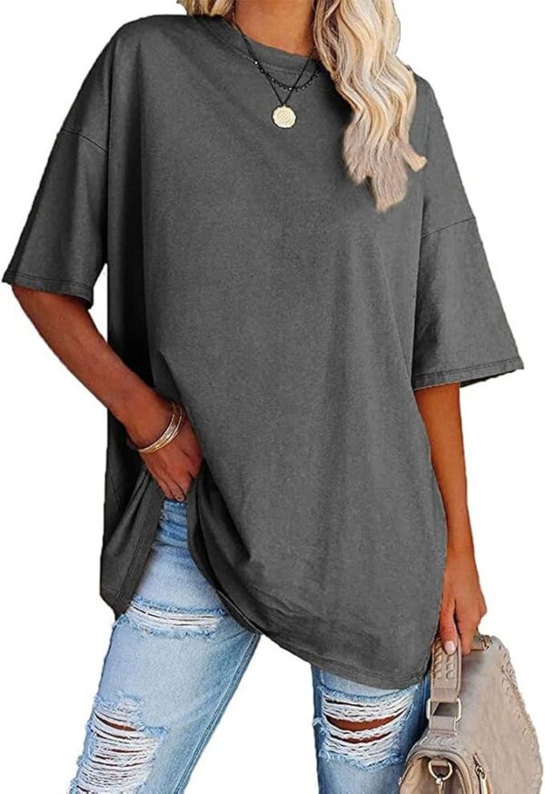 luwita Oversized T Shirts for Women Loose Fit Crewneck Short Sleeve