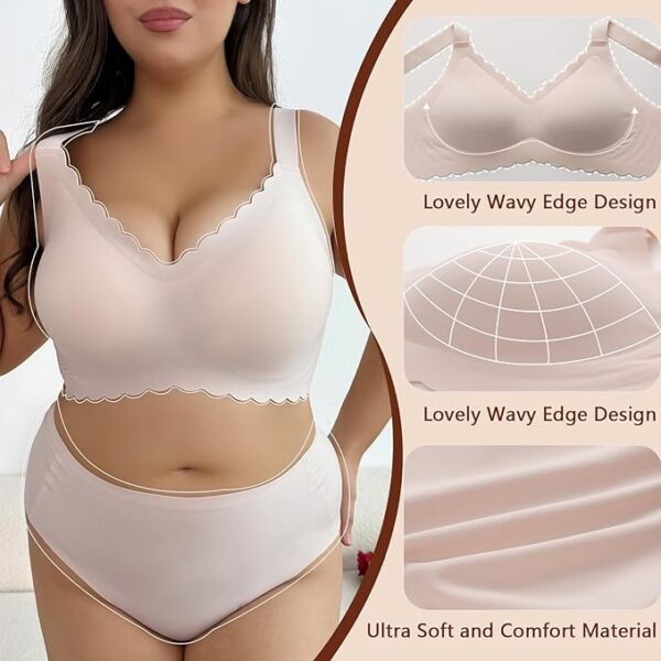 Wireless Push Up Bras for Women, No Underwire Seamless Bras - Image 2