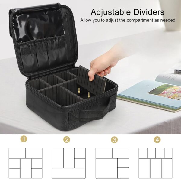 Relavel Travel Makeup Train Case Makeup Cosmetic Case - Image 2