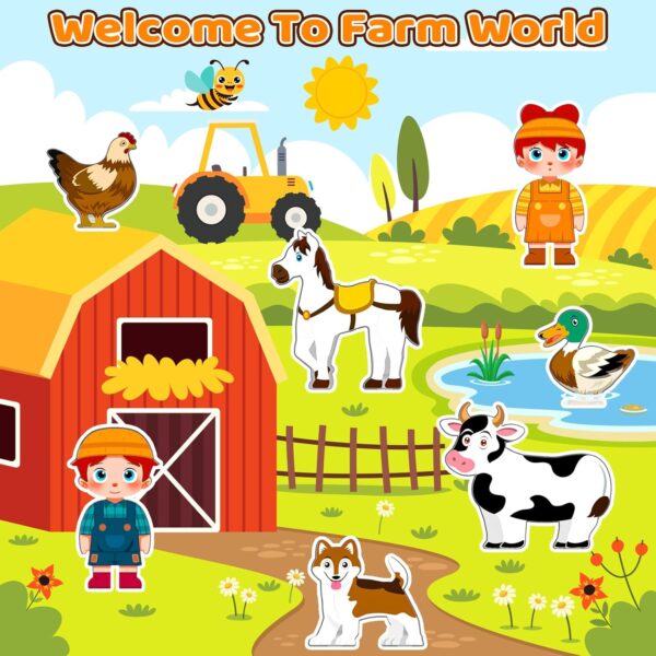 Magnetic Tiles Toys with Farm Animals for 3+ Year Old Toddler, Magnetic Blocks - Image 3