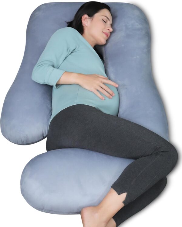 MOON PARK Pregnancy Pillows for Sleeping - U Shaped Full Body Maternity Pillow with Removable Cover