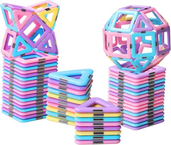 Magnetic Tiles Toys for 3 4 5 6 7 8+ Year Old Boys Girls Upgrade Macaron