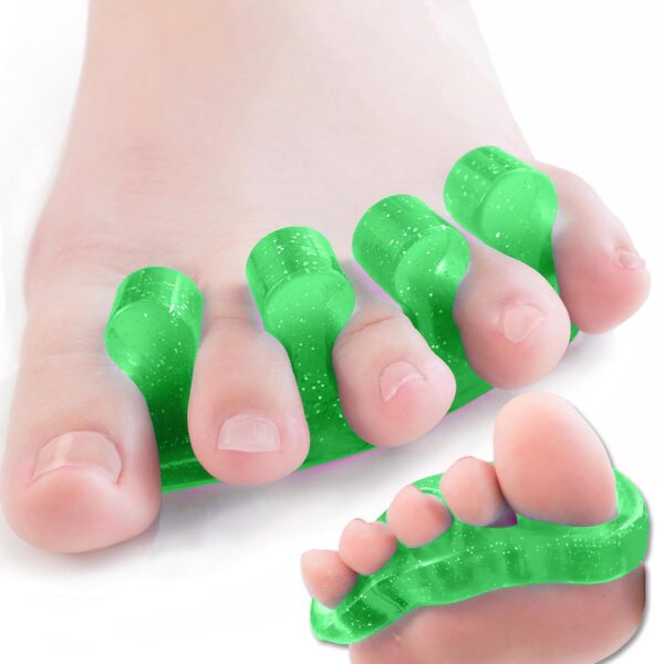 DR. JK- ToePal Gel Toe Separator, 2 Pairs, Green Toe Spacers