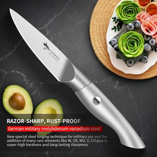 MAD SHARK Paring Knife 3.5 inch Paring Knives, Ultra Sharp Vegetable Knife - Image 2