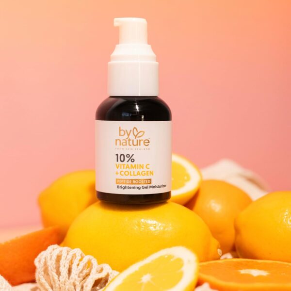 By Nature Gel Face Moisturizer - 10% Vitamin C + Collagen Peptide - Image 2