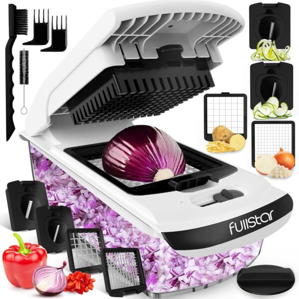 Fullstar Vegetable Chopper - Food Chopper - Onion Chopper - Vegetable Slicer - Veggie Chopper with Container - Kitchen Gadgets