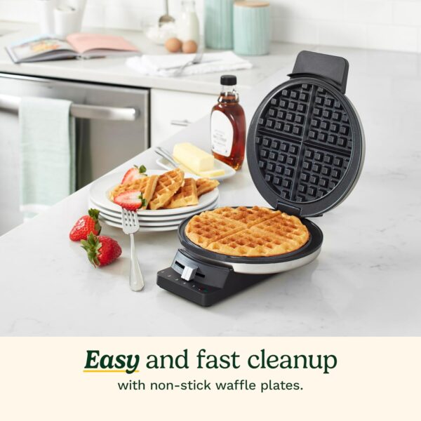 Cuisinart WMR-CAP2 Round Classic Waffle Maker, Brushed Stainless,Silver - Image 2