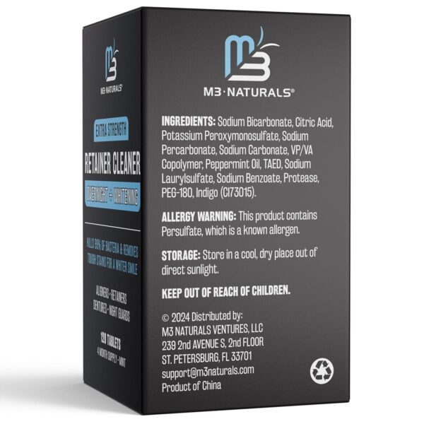 M3 Naturals Overnight + Whitening Retainer Cleaner | FSA HSA Approved - Image 3