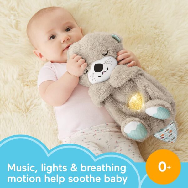 Fisher-Price Baby Toy Soothe 'n Snuggle Otter Portable Plush Sound Machine with Music Lights - Image 3