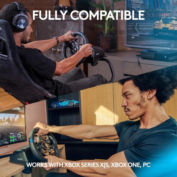 Logitech G923 Racing Wheel and Pedals for Xbox Series X|S, Xbox One and PC featuring TRUEFORCE up to 1000 Hz Force Feedback, Responsive Pedal - Image 2