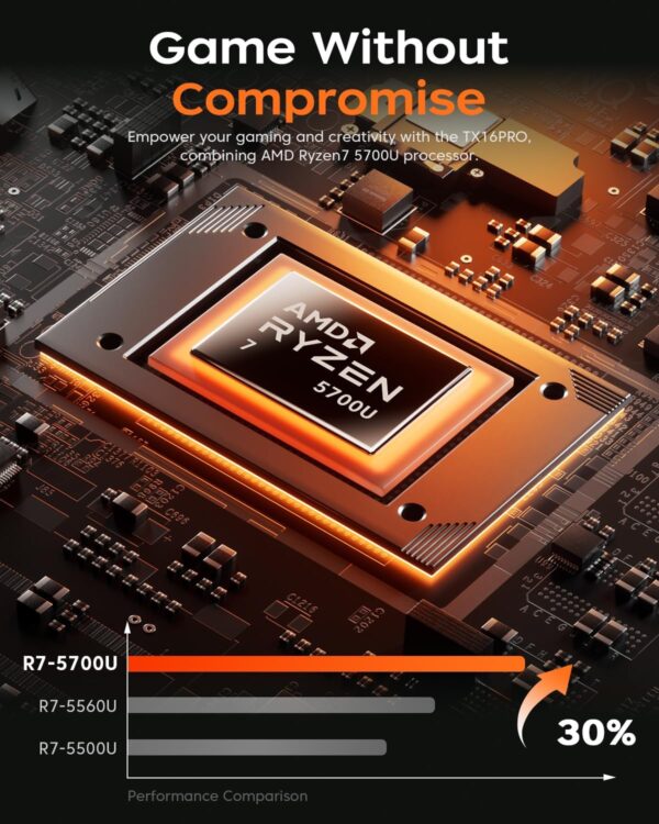 Limited time deal   Gaming Laptop, Laptop Computer with AMD Ryzen 7 5700U - Image 4
