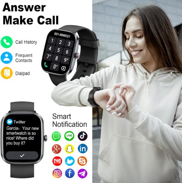 Smart Watch(Answer/Make Call), 1.91" Smartwatch for Men Women, NEW Fitness - Image 3