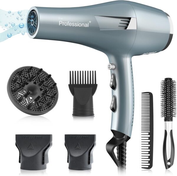 Ionic Salon Hair Dryer, Professional Blow Dryer AC Motor Fast Drying