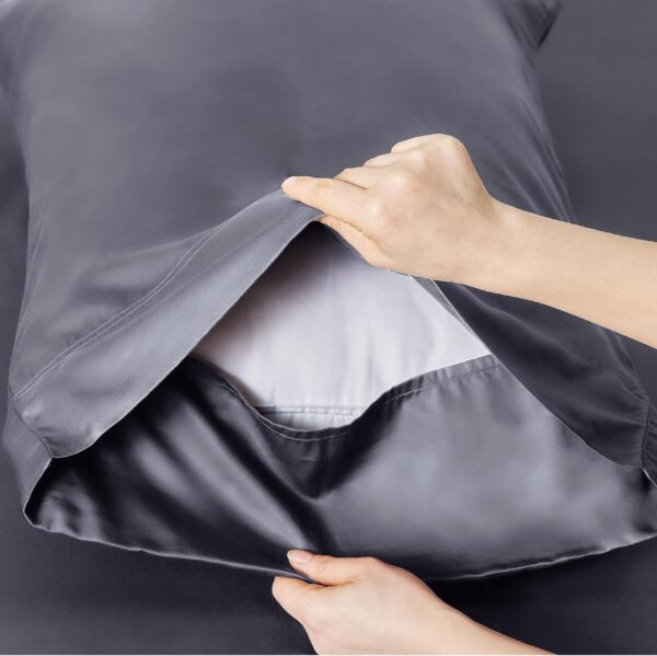 Bedsure Queen Sheet Set, Cooling Sheets for Queen Size Bed Set, Rayon - Image 2