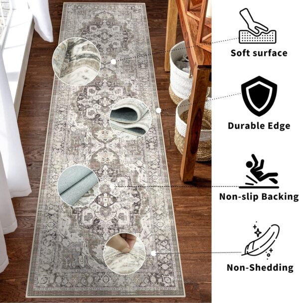 Limited time deal  Washable Hallway Runner Rug 3x14: Soft Kitchen Rug Non Slip Rug Runner - Image 2