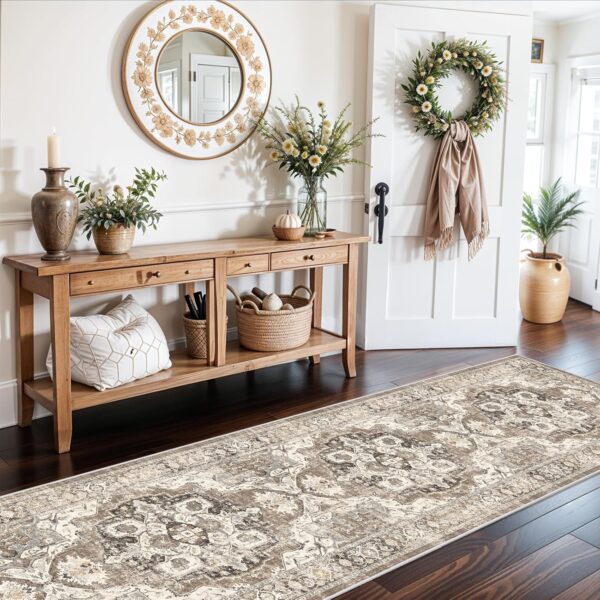 Limited time deal  Washable Hallway Runner Rug 3x14: Soft Kitchen Rug Non Slip Rug Runner - Image 4