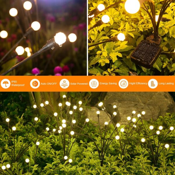 ASMAD Solar Garden Lights (4-Pack, 32 LEDs), Solar Lights Outdoor, Outdoor - Image 2